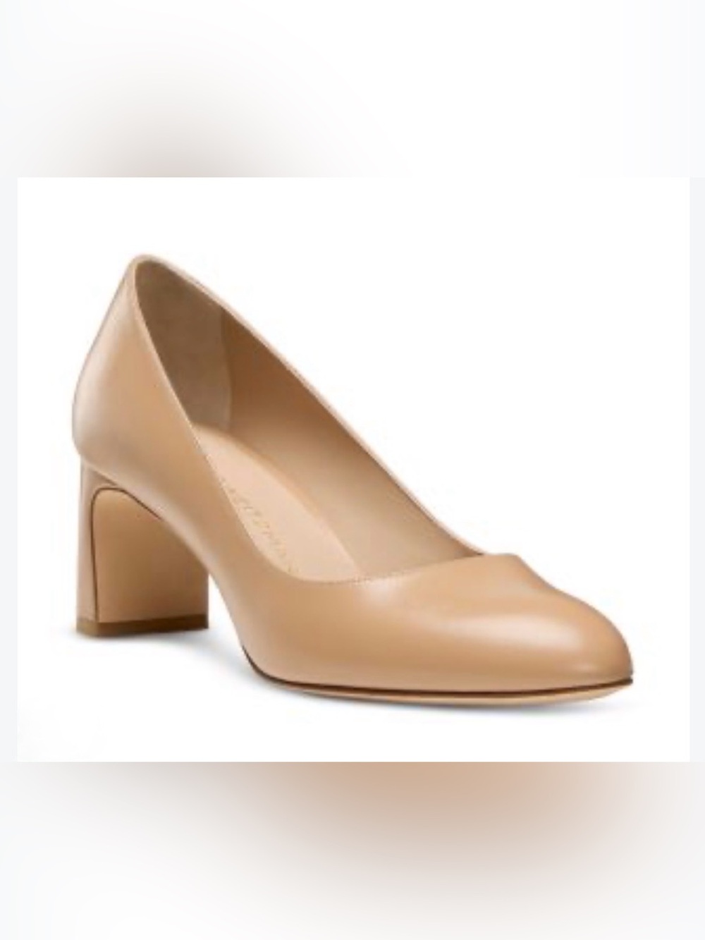 NEW in box: Stuart Weitzman Babette 60 Adobe Nude Tan Block Heel Pump Size 9B